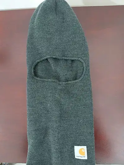 Grey Carhartt Mens Knit Insulated Face MaskCold Weather Hat, View more