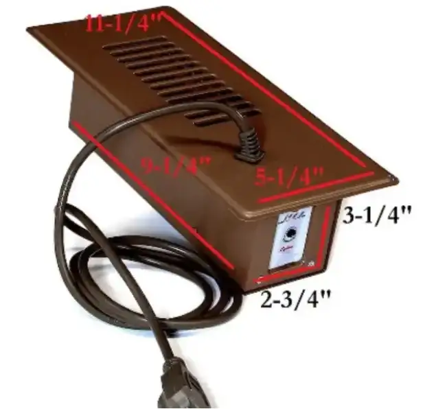 Cyclone Register Booster Fan Plus Brown with Built-In Thermostat in Indoor Lighting & Fans in Mississauga / Peel Region - Image 6