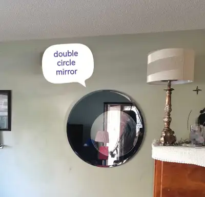 double circle mirror, View more