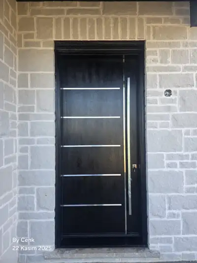 Modern Fiberglass Doors with Wood Finish, View more