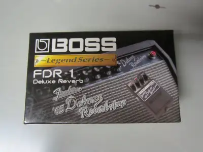 Like-new, in box, manual included Boss FDR-1 Deluxe Reverb pedal. Only ever used in studio, never mo...