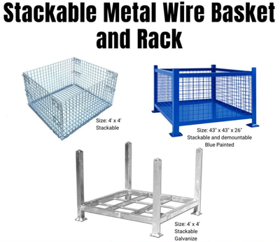 Stackable Metal Wire Basket and Rack, View more