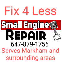 Fix 4 less small engine Repairs-Markham/senior discounts