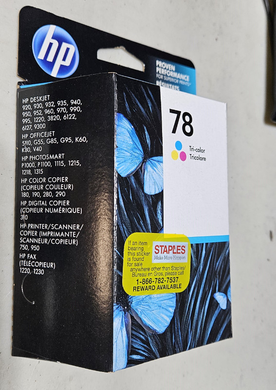 HP 78 - COLOR INK CARTRIDGE - NEW UNOPENED BOX in Printers, Scanners & Fax in Oshawa / Durham Region
