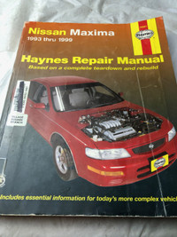 VINTAGE HAYNES 1993 -1999 NISSAN MAXIMA REPAIR MANUAL #M1301