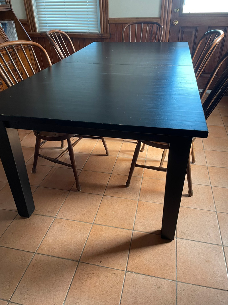 Large black solid wood dining table Dining Tables & Sets London