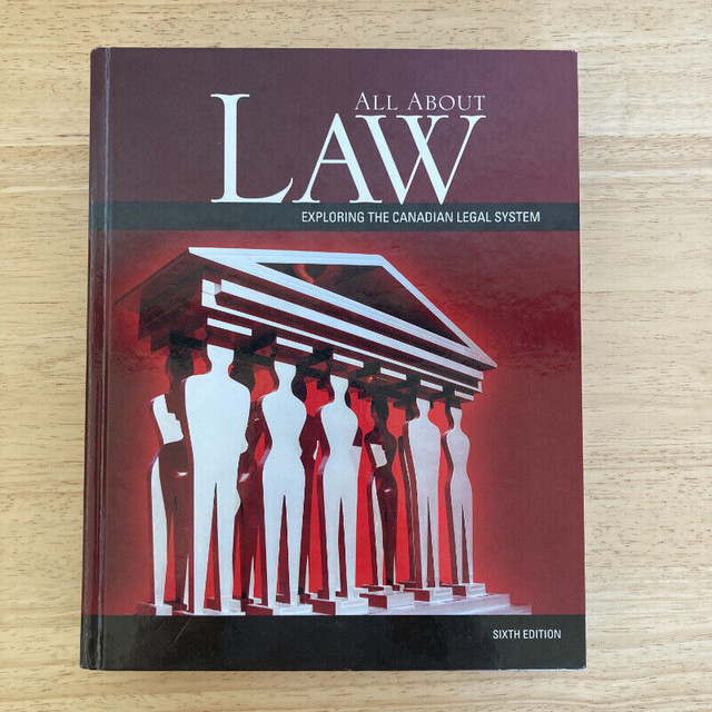 *$39 Nelson ALL ABOUT LAW Textbook, FREE GTA Delivery in Textbooks in City of Toronto
