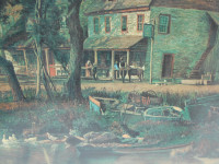 The H. Bolton Jones "Halfway House" Print framed in Ornate Frame