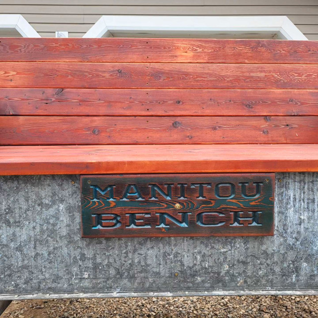 Galvanized three seater manitou bench in Patio & Garden Furniture in Saskatoon - Image 4