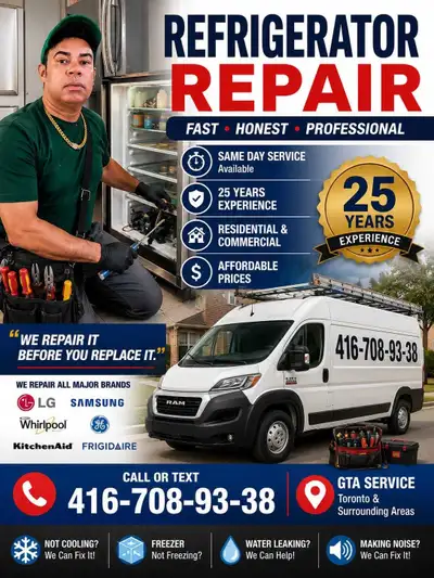 416 802 7671 fridge freezer cooler the genius repair , View more