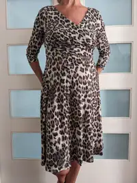 Jones & Co. Leopard Print Dress