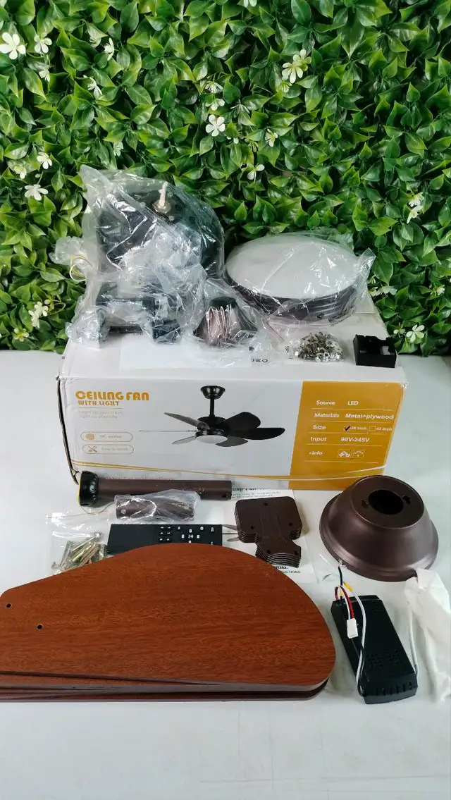 MADSHNE Ceiling Fan with Lights and Remote in Indoor Lighting & Fans in City of Toronto - Image 2