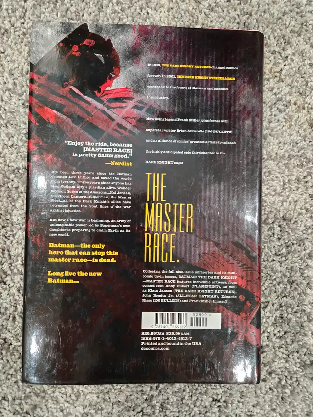 Batman The Dark Night: Master Race - Graphic Novel in Comics & Graphic Novels in Winnipeg - Image 3
