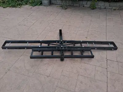 Rear hitch motorcycle carrier rated to 500 lbs. Easy to mount bike with included ramp. In like new c...