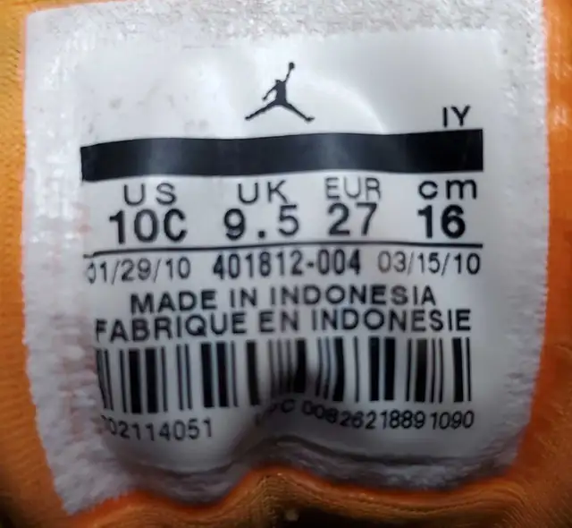 toddler air jordan 9 citrus sz 10C in Other in City of Toronto - Image 9