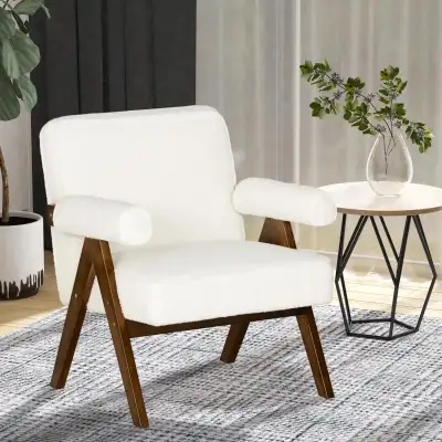 Cashmere Accent Chair Armchair with Wide Seat and Soft Padded Ar, View more