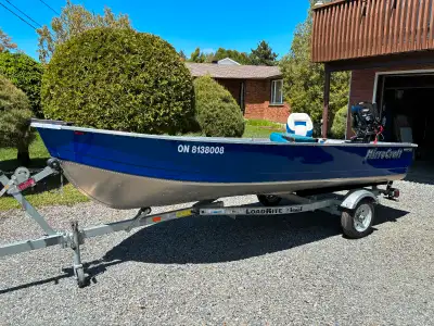 14’ MirroCraft deep and wide boat. Has 25 hp Suzuki motor (3 year warranty still on motor). Trailer,...