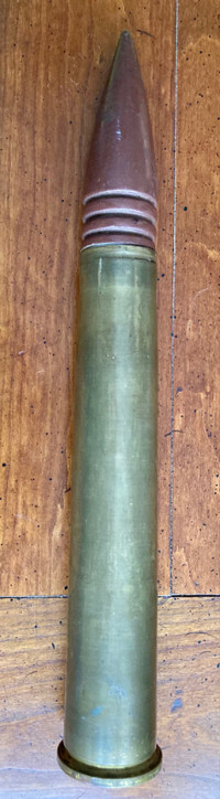 37mm x 250mm casing with wood projectile