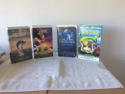 VHS: Shrek, Casper, Babe, Free Willy, View more