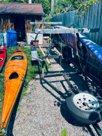 Remorque pour kayaks de mer - Possibilités 4 tandems ou 5 solos