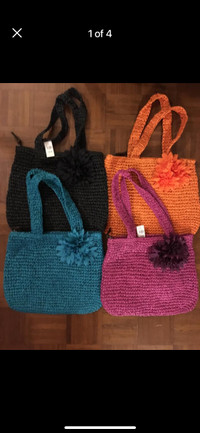 New Colorful Straw Purses 