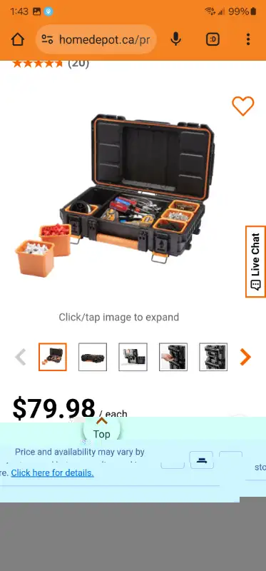 RIDGID Packout 22" Small Parts Organizer Pro Waterproof Tote in Tool Storage & Benches in Windsor Region - Image 7