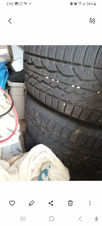 4 good steel rims with good winter tires. Came off a 2018 F150