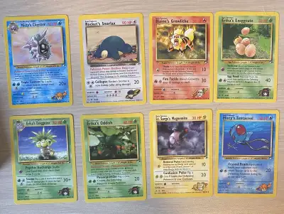 Pokemon GYM HEROES assorted cards and HOLOS Cards have never been played Mint - N/M condition Cards...