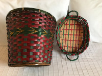 COLLECTION OF VARIOUS  SIZES & SHAPES WICKER BASKETS