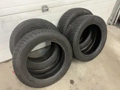 Great set of winter tires. Tire size is 205/55R16. No patches or holes. Two have 70% tread left, oth...