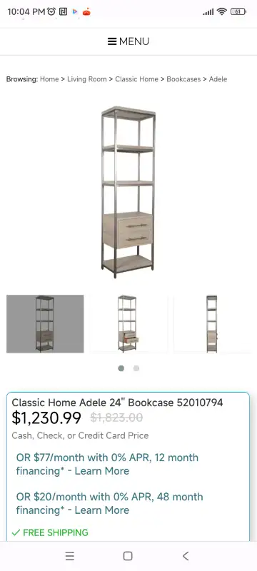Bookcase/Display shelf in oak wood & metal in Bookcases & Shelving Units in Mississauga / Peel Region - Image 2