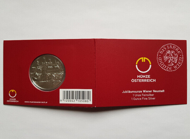 Austria 2019 825th Anniversary Austrian Mint Wiener Neustadt dans Art et objets de collection  à Ville de Montréal - Image 4