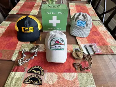 PARKER PICKERS - ALL the hats are now SOLD! The stunning and rare CN metal first-aid medical wall bo...