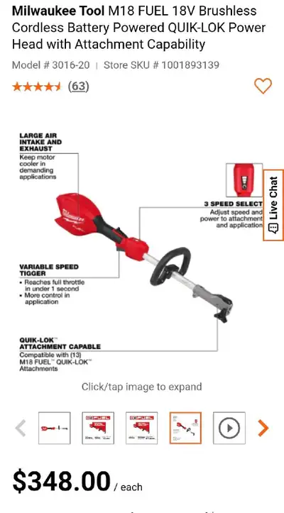 M18 FUEL TM QUIK-LOK POWER HEAD, View more