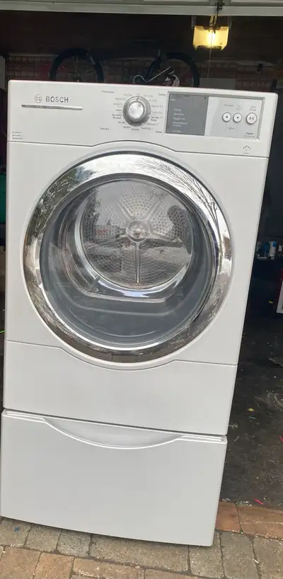 Bosch front load dryer and pedestal , View more