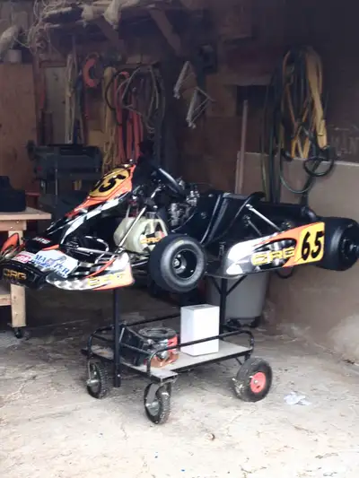 125cc adult racing go kart… very fast… Includes: 2 motors (1 racing, 1 practice) Extra tires/rims Ra...