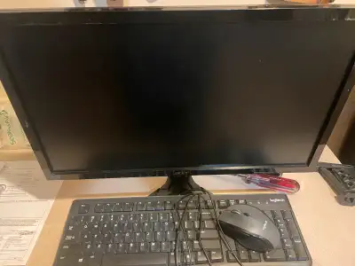 Gaming monitor plus mouse and keyboard, View more