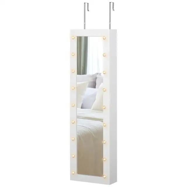 Jewelry Armoire with Mirror, Jewelry Cabinet with 18 LED Lights, in Home Décor & Accents in Markham / York Region - Image 3