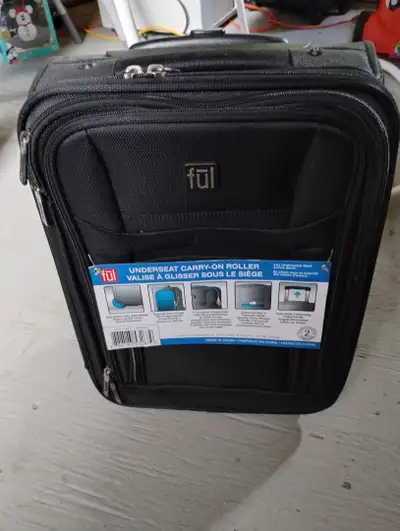 Ful Black Fabric Expandable Carry or Roll-On Luggage Suitcases, View more