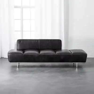 CB2 Lawndale Leather Daybed, View more