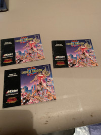 Lot Of 3 Nintendo Double Dragon Instruction Booklets