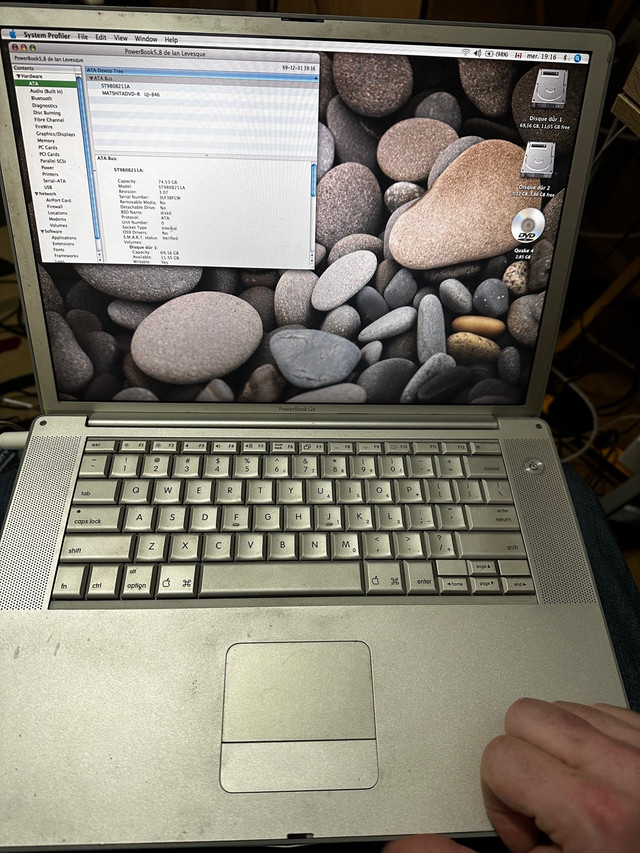 Apple Powerbook G4 15 pouces 1,67 GHz 2005 dans Portables  à Rimouski / Bas-St-Laurent