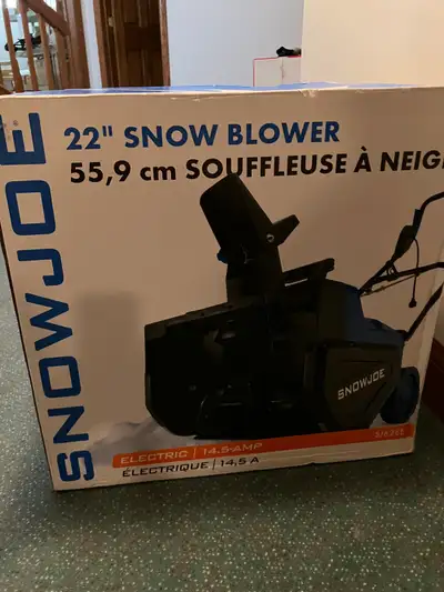 $160 new SNOWJOE 14.5 AMP 22 inches electric snow blower, View more