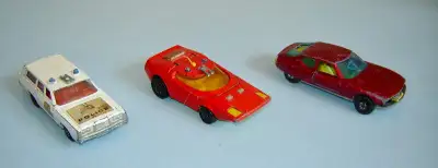 Priced individually. This is a collection of Matchbox Speed King vehicles made in England in the 197...