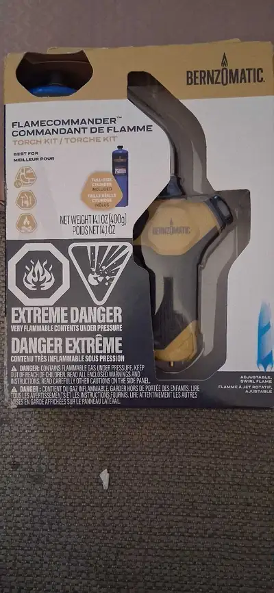 I'm selling a Bernzomatic Flame Commander Torch Kit, brand new in its original packaging, perfect fo...
