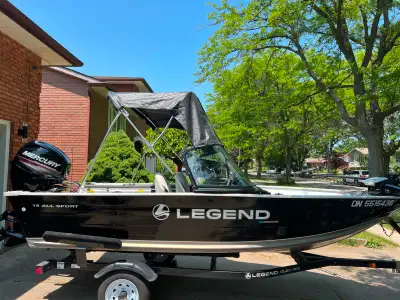 2019 Legend 15 Allsport w/ 40hp Mercury 4 Stroke Comes with: HumminBird Helix 7 Minnkota Powerdrive...