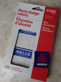 Avery HELLO - Name Badge Labels – 3” x 2 1/4” White