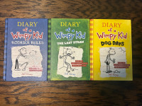 Hard Cover Diary of a Wimpy Kid Books # 2, 3 & 4