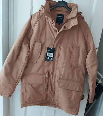 Men's hooded winter parka, View more