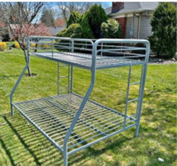 TWIN OVER FULL METAL BUNK BED FOR SALE